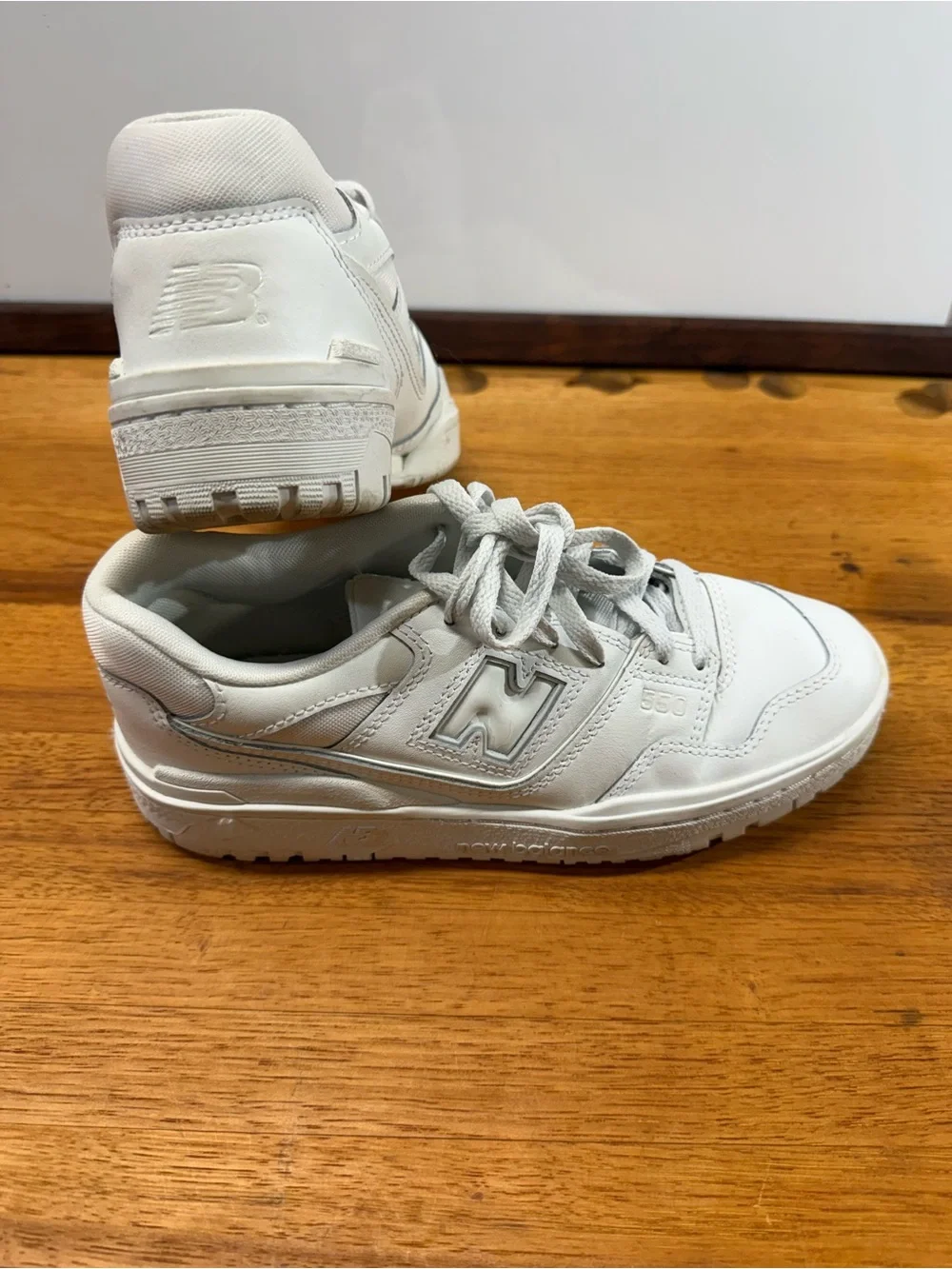 New Balance 550 White Lace-Up Sneakers